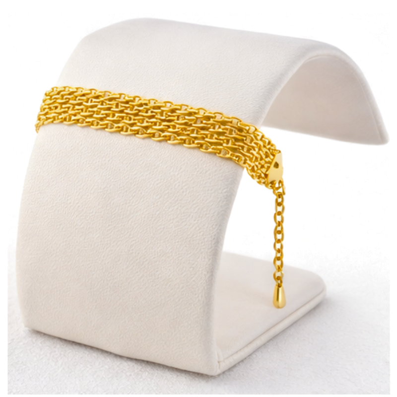 Men’s Gold Plated Multi Layer Chain Bracelet