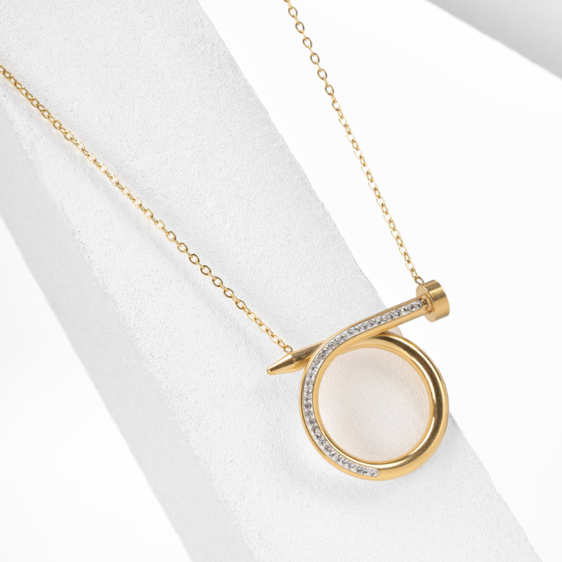 Circle Bar Pendant Necklace