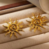 Sun Spiral Stud Earrings for Women