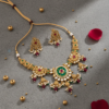 Temple Style Matte Gold Choker Set for Women