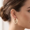 Gold Plated Hoop Earrings for Women