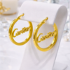 Gold Plated Hoop Earrings for Women