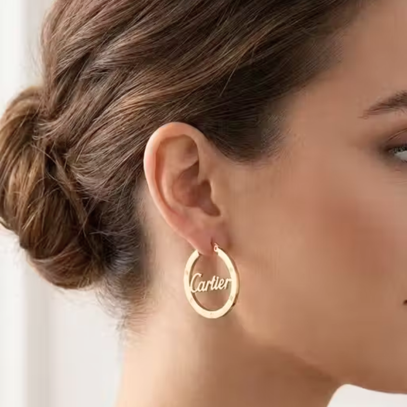 Gold Plated Hoop Earrings for Women