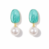 Stone Pearl Earrings