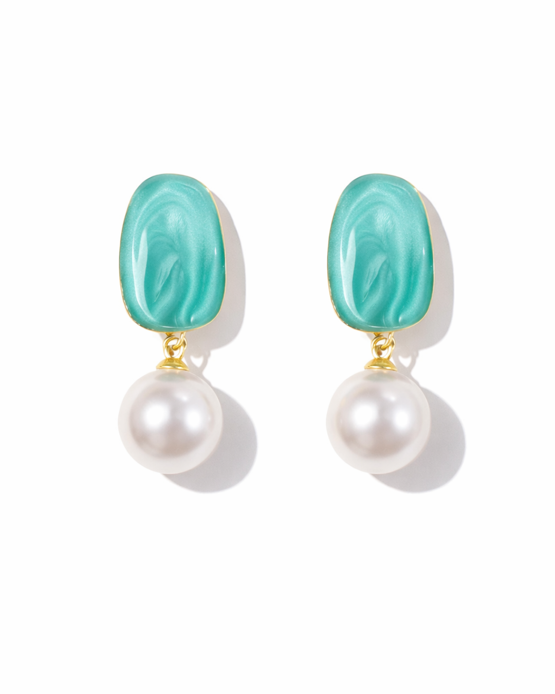 Stone Pearl Earrings