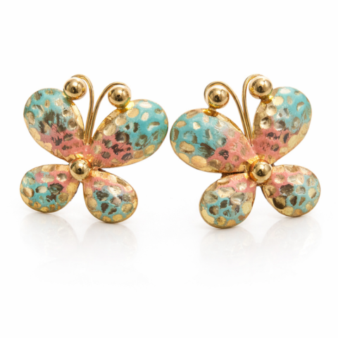 Multicolor Floral Stud Earrings