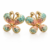 Multicolor Floral Stud Earrings