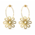 Floral Hoop Earrings