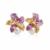 Purple Enamel Floral Stud