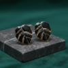 Enamel Leaf Stud