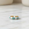 floral enamel ring