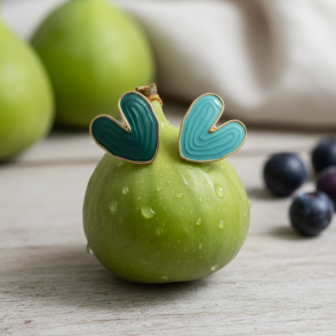 Green Heart Shape Enamel