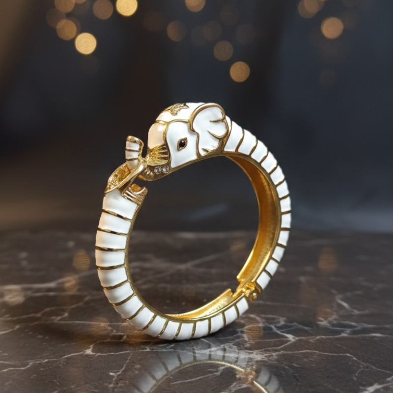 Elephant Motif Hinged