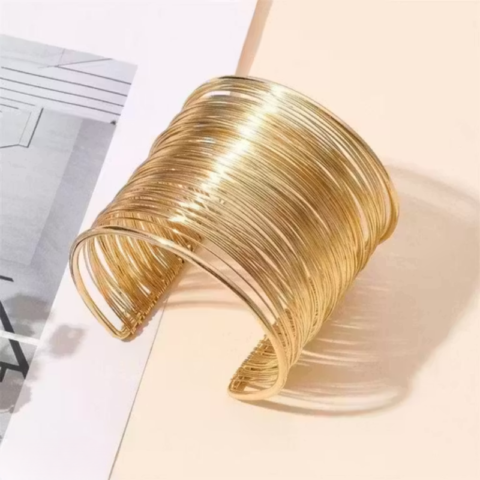 Layered Wire Cuff Bracelet