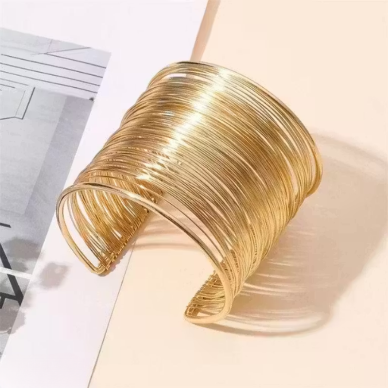 Layered Wire Cuff Bracelet