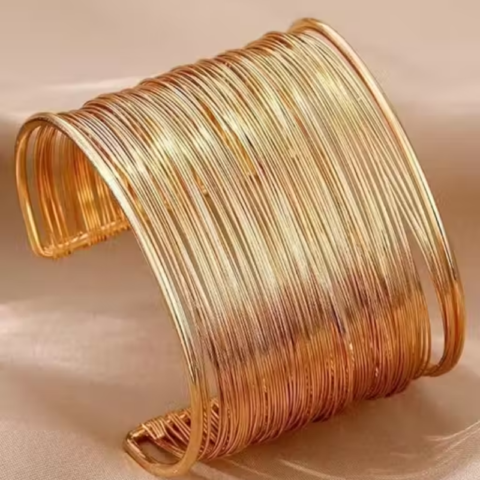 Layered Wire Cuff Bracelet