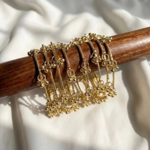 Golden Charm Bangles
