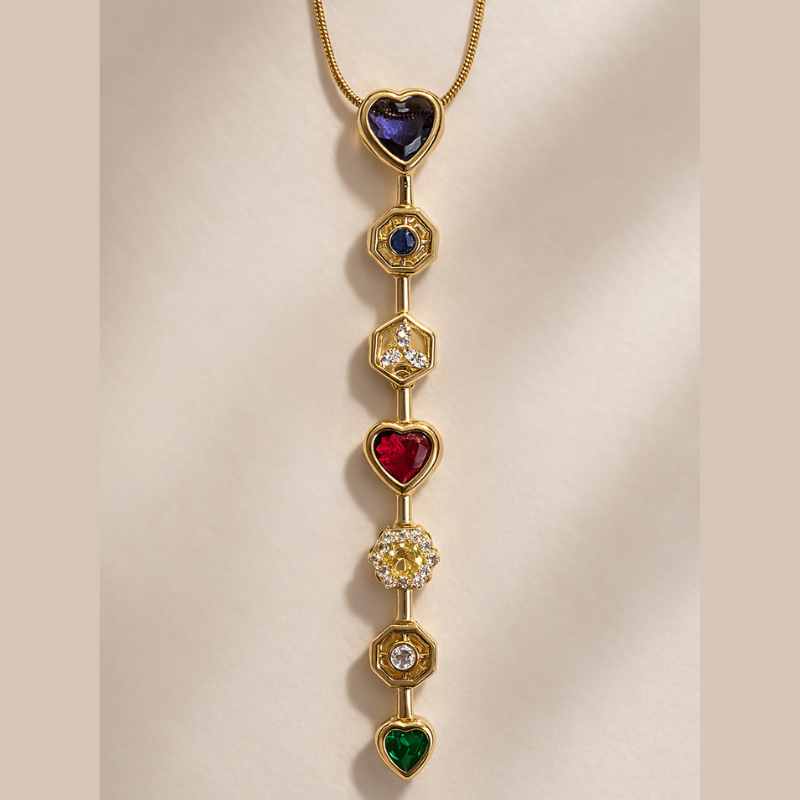 Multicolor Heart Pendant