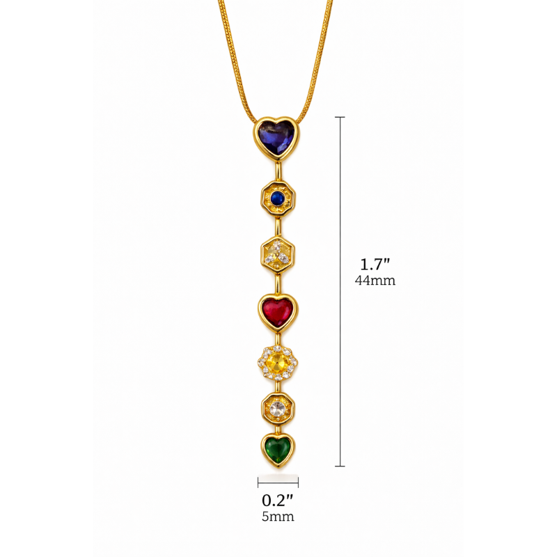 Multicolor Heart Pendant