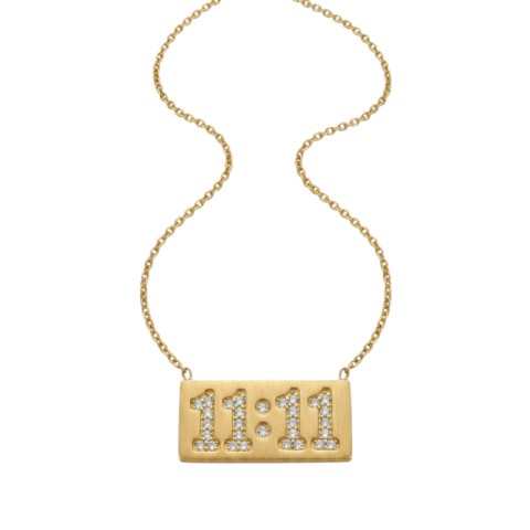 angel number gold pendant