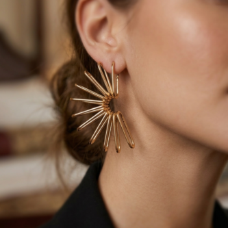 gold spiral earrings