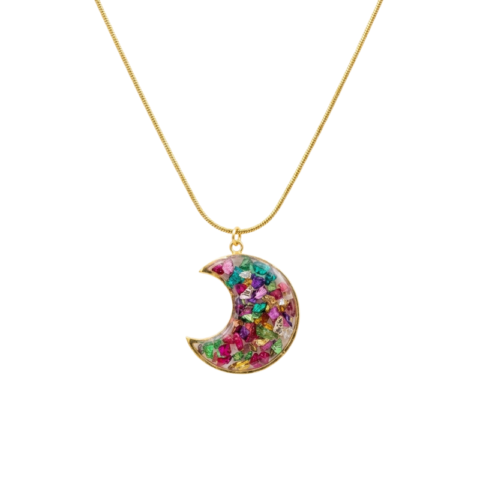 colorful stone necklace