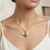 bee pendant necklace gold