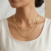gold herringbone necklace