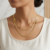 gold herringbone necklace