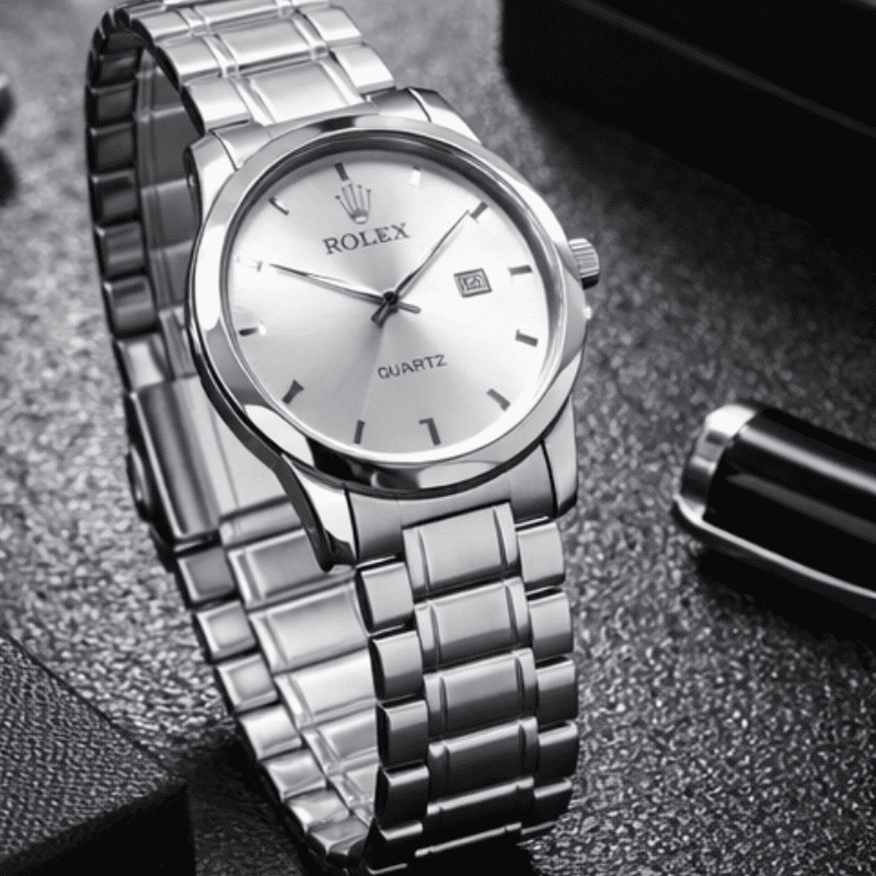 Men’s Silver Stainless Steel Analog Watch