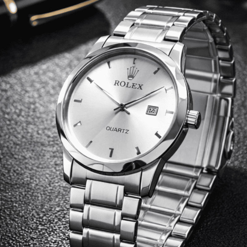 Men’s Silver Stainless Steel Analog Watch