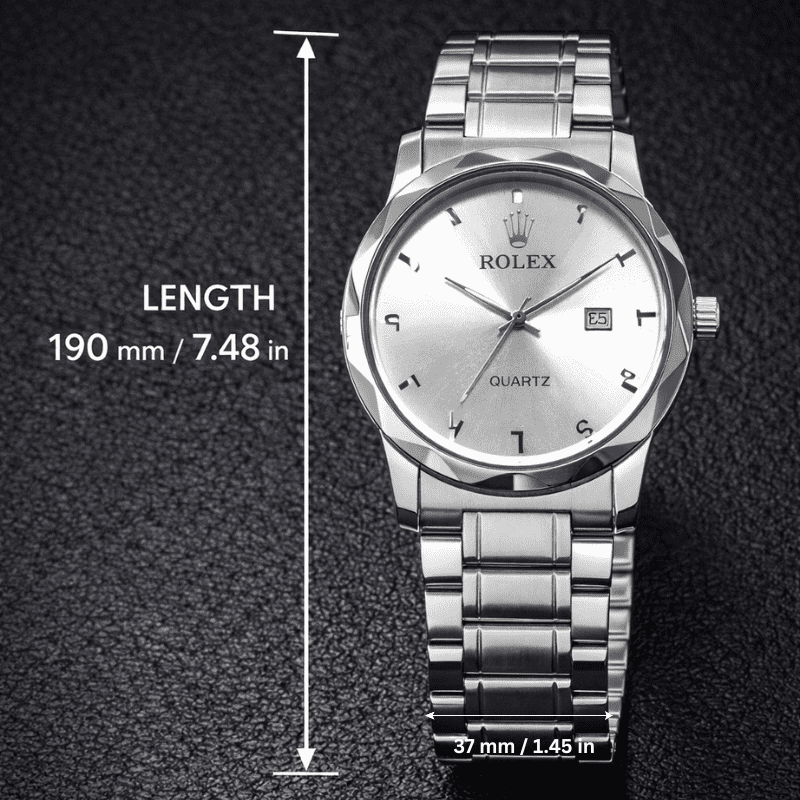 Men’s Silver Stainless Steel Analog Watch