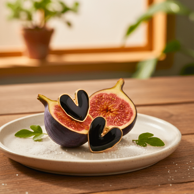 Rush the Label Black Heart Shape Enamel Stud Earrings for Women & Girls